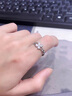 YaoYiZun四葉草純銀戒指女款輕奢小眾高級感送老婆生日禮物送女生銀飾 S925純銀四葉草戒指【白金色】 曬單實(shí)拍圖