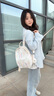 CRTNZO KROEZ輕奢雙肩包女2025新款書(shū)包大學(xué)生ins小眾簡(jiǎn)約旅游輕便小背包 米白色-CK背包送女友女生學(xué)生禮物小眾百搭高顏值 曬單實(shí)拍圖