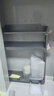 帥仕廚房置物架調料架壁掛式免打孔墻上調味品筷子筒廚具用具收納架 【加高護欄】槍灰40長(cháng) 3層+鉤*3 曬單實(shí)拍圖
