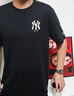 NEW ERA紐亦華MLB腰果花運動(dòng)短袖T恤男女情侶NY LA印花 13527215-黑色-NY 水彩涂鴉 2XL 曬單實(shí)拍圖