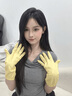 JCZS德國品牌洗碗手套廚房加厚耐磨橡膠加長(cháng)防水女士防護耐用家務(wù)清潔 掛繩款【粉/黃共2雙】加長(cháng)加厚( L 曬單實(shí)拍圖