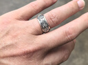 老銀匠六字箴言銀戒指男士潮高級感s925銀可轉動(dòng)男款設計個(gè)性貔貅銀戒指 16號/周長(cháng)56mm 含證書(shū) 可刻字 曬單實(shí)拍圖