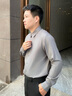 羅蒙一等品莫代爾無(wú)痕襯衫男高級感夏季商務(wù)免燙襯衣2025新款抗皺寸衫 灰色 XL （130-145斤） 曬單實(shí)拍圖