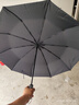 天堂 全自動雨傘三折 10骨加固一鍵開收易甩干簡約晴雨傘 烏木黑 曬單實拍圖