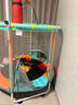 施耐德蹦蹦床兒童家用室內跳跳床健身小型靜音加厚鋼架帶護網(wǎng)兒童秋千 1.2米 升降扶手款+5件套 曬單實(shí)拍圖