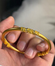 佩瑄深圳水貝黃金繁花似錦手鐲999黃金包銀光面手環(huán)鐲子送女友520禮物 一路繁花手鐲(62mm) 約30克【金包銀】 曬單實(shí)拍圖