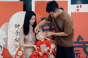 G.DUCKKIDS小黃鴨周歲禮服男寶寶抓周衣服女漢服百日宴百天滿月嬰兒套裝夏季 紅色+香囊 90 建議1~2歲【 80-90cm】cm 曬單實(shí)拍圖