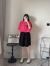 何佳功短褲女休閑女士高腰顯瘦設計感闊腿學(xué)生夏季百搭褲子寬松五分褲 黑色 M 【建議90-110斤】 曬單實(shí)拍圖