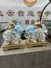 十號公館大象擺件一對擺件家居客廳玄關(guān)電視柜辦公室裝飾喬遷之喜搬家禮物藍色大象擺件一對 曬單實(shí)拍圖