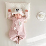 班喜迪嬰兒衣服秋裝嬰幼兒連體衣寶寶超萌可愛外出服背帶褲套裝春秋爬服 粉色 66 曬單實(shí)拍圖