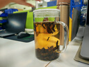 雅集豪飲杯玻璃杯辦公室 耐熱大容量水杯 男士帶蓋泡茶杯子850ml 曬單實(shí)拍圖