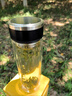 創(chuàng)洺廚雙層玻璃泡茶杯養(yǎng)生防漏過濾杯雙層玻璃杯泡茶杯定制水杯子耐 本色黑360ml(不銹鋼鋼蓋) 曬單實(shí)拍圖