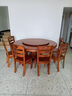 章璽餐桌椅組合現代簡(jiǎn)約餐桌家用中式實(shí)木圓桌飯店實(shí)木餐桌酒店飯桌子 CT02款-胡桃/海棠/櫸木色-無(wú)轉盤(pán) 1.3米 單圓桌【不含椅】 曬單實(shí)拍圖