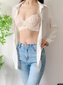 多情貓聚攏內(nèi)衣女純欲防下垂收副乳2025新款性感蕾絲無鋼圈文胸罩套裝 粉色單件 【聚攏顯大2.5cm】 75B 【建議34/75AB】 曬單實拍圖