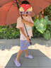 蕉下（beneunder）太陽傘防紫外線夏季遮陽傘晴雨兩用傘雙層三折防曬傘防曬小黑傘 【經(jīng)典大花】花椿 曬單實拍圖
