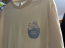 220克純棉2025冰川藍短袖t恤女夏季內(nèi)搭t恤甜美學生上衣B701YL 1692天藍 L 曬單實拍圖
