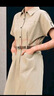 森馬（Semir）連衣裙女氣質(zhì)通勤工裝裙子夏天女裝2024夏新款純棉休閑polo領(lǐng)短裙 淺卡其50301 S 曬單實(shí)拍圖