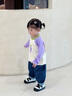 幼歌（YOUGE）嬰幼兒2025秋季新款純棉柔軟寬松舒適時尚休閑牛仔褲潮 牛仔藍(lán)（66-90兩用襠） 90 cm 曬單實拍圖