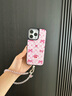 FUNNY RICH櫻桃蝴蝶結適用iPhone16ProMax手機殼蘋果15puls新款磁吸保護套14女款防摔高級感ins可愛 黑框（磁吸款）+夢幻粉晶手機鏈H11 iPhone 15 Pro Max 曬單實拍圖