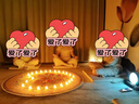 侑家良品 24只電子蠟燭燈結(jié)婚情人節(jié)表白生日求婚布置道具心形電子蠟燭 曬單實(shí)拍圖