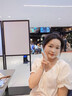 京多夢泡泡袖襯衫女新款時尚提花肌理感小花邊v領(lǐng)綁帶甜美條紋短袖襯衣 白色 M 白色(85-100) 曬單實拍圖