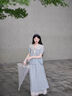戀的連衣裙夏季2025新款法式長(zhǎng)裙學(xué)生少女小個(gè)子高中初中女生夏天裙子 上衣+半身裙一套 均碼 (可備注碼數(shù)) 曬單實(shí)拍圖