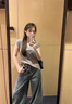 FSHE灰色u領(lǐng)正肩短袖t恤女夏季薄款2025新款修身感洋氣打底衫上衣 灰色-字母小豬  L 曬單實(shí)拍圖