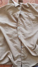 南糖三色薄款微透天絲亞麻襯衫女夏季設計感休閑寬松罩衫外套麻防曬襯衣 卡其色 L (105-115) 曬單實(shí)拍圖