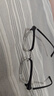 依視路（ESSILOR）鏡片 近視眼鏡眉框半框形狀眼鏡框輕男女款休閑日常可配散光遠視 黑銀色眉框 依視路1.60鉆晶膜巖鏡片 曬單實拍圖