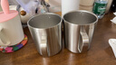 無印良品（MUJI）不銹鋼雙層馬克杯 大容量男女辦公學(xué)生水杯茶杯咖啡杯 銀色 490ml 曬單實(shí)拍圖