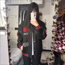 魯雅爾 徽章拼接撞色棒球服夾克男潮牌vintage美式夾克港風(fēng)痞帥百搭外套 黑色 XL 曬單實(shí)拍圖