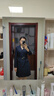 TIE FOR HERLeDress?羊毛三角扣束腰西裝裙｜TieForHer CL高端經(jīng)典系列 藏青色暗格紋 L 曬單實(shí)拍圖