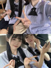 麓格立jk制服三件套裝女泰式校服襯衫裙子領(lǐng)結(jié)學(xué)院風班服女夏高中畢業(yè)服 淡紫色制服（襯衫+黑裙+領(lǐng)結(jié)）M 曬單實拍圖