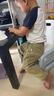 嘟嘟家寶寶防蚊褲夏裝男童夏季百搭褲子兒童休閑長褲女童透氣網(wǎng)眼童褲潮 軍綠色 100 曬單實拍圖