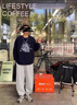 保威特犀牛（POVOTE）休閑褲男士春秋季新款休閑寬松純色抽繩衛(wèi)褲 SW00灰色 L 曬單實(shí)拍圖