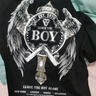 BOY LONDON潮牌短袖秋季男女同款燙鉆銀幣黑色時(shí)尚T恤N01002 黑色 XL 曬單實(shí)拍圖