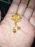蒂蔻（Tico）好運蓮蓮足金兩世歡黃金吊墜女5D金蓮蓬蓮花金項鏈女七夕禮物 曬單實拍圖