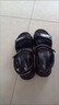 斷碼品牌2025新款真皮運動(dòng)涼鞋女夏季平底軟底厚底防滑沙灘鞋子 黑色【標準碼】 39 曬單實(shí)拍圖
