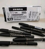 斑馬牌（ZEBRA）雙頭油性記號(hào)筆 可換替芯標(biāo)記筆 繪畫描邊勾線筆 YYTH3 黑色 10支裝 曬單實(shí)拍圖