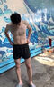 麥兒飛樂泳褲男三件套游泳裝備泳鏡泳帽游泳套裝男泳褲防尷尬游泳沙灘褲 XL建議100-140斤褲子+泳鏡+泳帽 曬單實(shí)拍圖