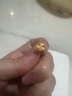 周六福幸運四葉草足金999黃金耳釘女 計價A0912975 一對 約0.91g 曬單實拍圖