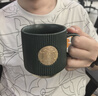星巴克（Starbucks）杯子馬克杯墨綠色條紋女神銘牌陶瓷咖啡杯340ml 男女士送禮 曬單實(shí)拍圖