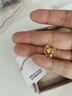 六福珠寶七夕禮物 黃金吊墜心閃實(shí)心愛(ài)心不含鏈足金吊墜 計(jì)價(jià) 約1.59克 曬單實(shí)拍圖