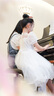 安妮優(yōu)兒公主裙女童高端禮服花童婚禮小女孩洋氣兒童夏季連衣裙蓬蓬紗 白色 140 曬單實拍圖