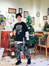 街舞兒童潮服男童長(zhǎng)袖嘻哈演出服套裝炸街架子鼓走秀表演服兩件套 3件套（無(wú)配飾） 上衣+褲子+破洞 170 （建議160-170CM身高） 曬單實(shí)拍圖