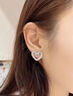 施華洛世奇（SWAROVSKI）雙天鵝愛(ài)心金屬耳環(huán)女款七夕情人節禮物 鍍玫瑰金色 F(均碼) 品牌原盒原袋 曬單實(shí)拍圖