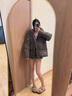 明摩秋MM短款羽絨服女冬季加厚2024年新款韓版寬松連帽白鴨絨學(xué)生 櫻花粉 XL 曬單實(shí)拍圖