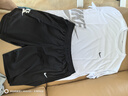 斷碼運動(dòng)套裝男夏季跑步服新款速干衣短袖訓練健身服籃球服男 白色【單套】 4XL (160-180斤) 曬單實(shí)拍圖