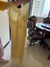 UR2025春季新款女裝波嬉度假風(fēng)荷葉邊吊帶連衣裙UWG750042 淺黃 (面料微透) XL 曬單實(shí)拍圖