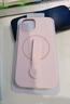 SiUNYOO適用iphone16Promax手機(jī)殼液態(tài)磁吸指環(huán)新款蘋果16Pro純色高級(jí)感15Pro全包防摔蘋果14保護(hù)套 灰粉色 iPhone 15 曬單實(shí)拍圖